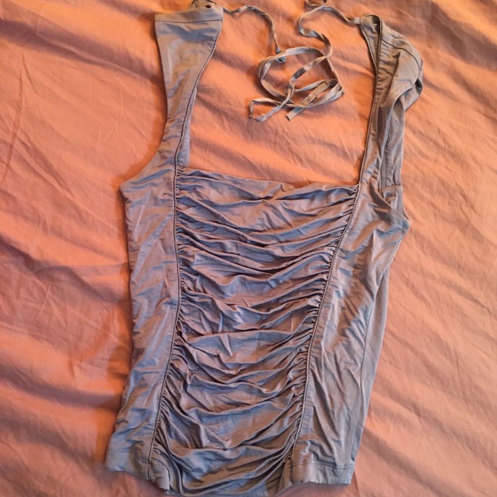 EUC lilac bebe tank top size M with open back